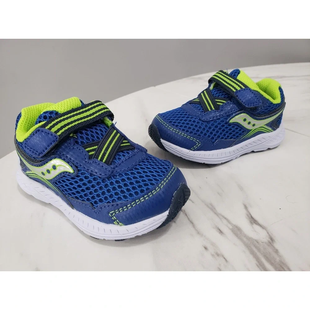 NEW - SIZE 5‎ BABY TODDLER Saucony Ride Sneaker Walking Shoes Blue